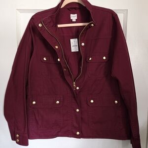NWT J. Crew Women's Burgundy Jacket
